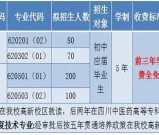 四川中医药大学附属针灸学校五年制大专招生专业招生计划